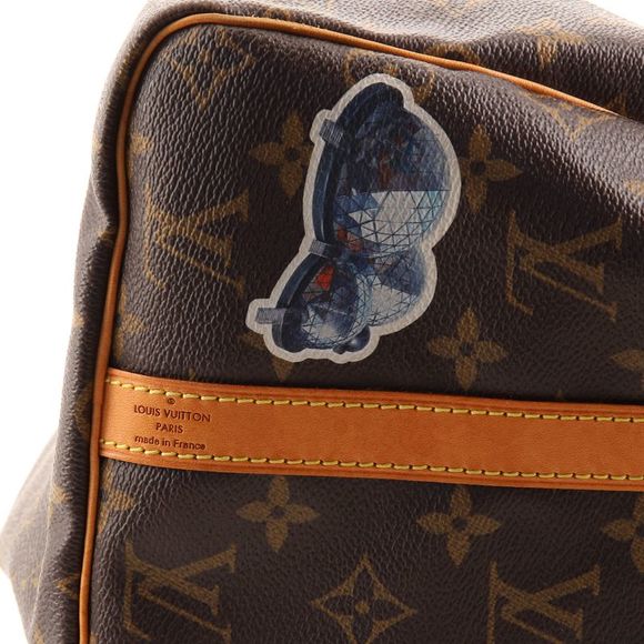 Louis Vuitton Speedy Bandouliere Bag Limited Edition World Tour Monogram Canvas - Picture 8 of 9